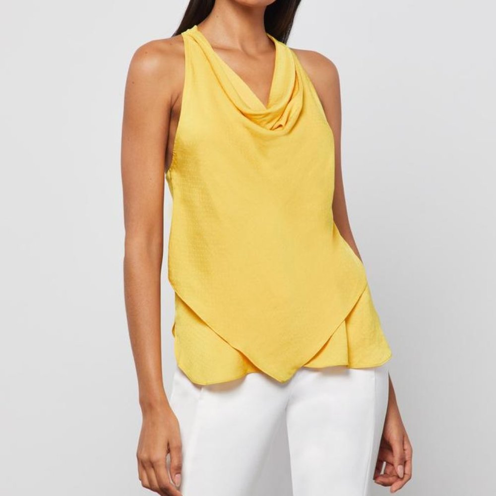 NWT BCBGMaxazria Kira Cowl-neck Halter Top